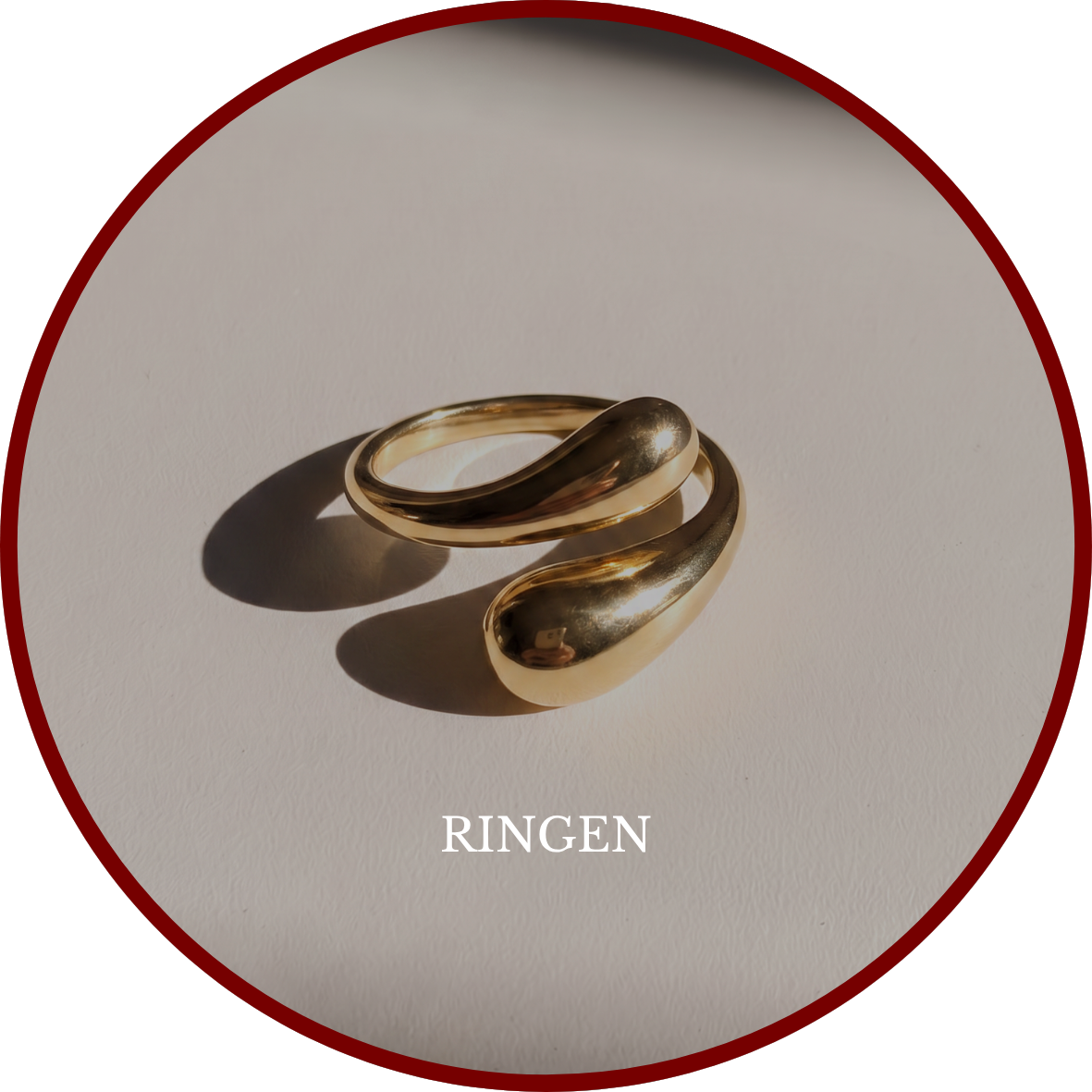 Gouden ringen van stainless steel