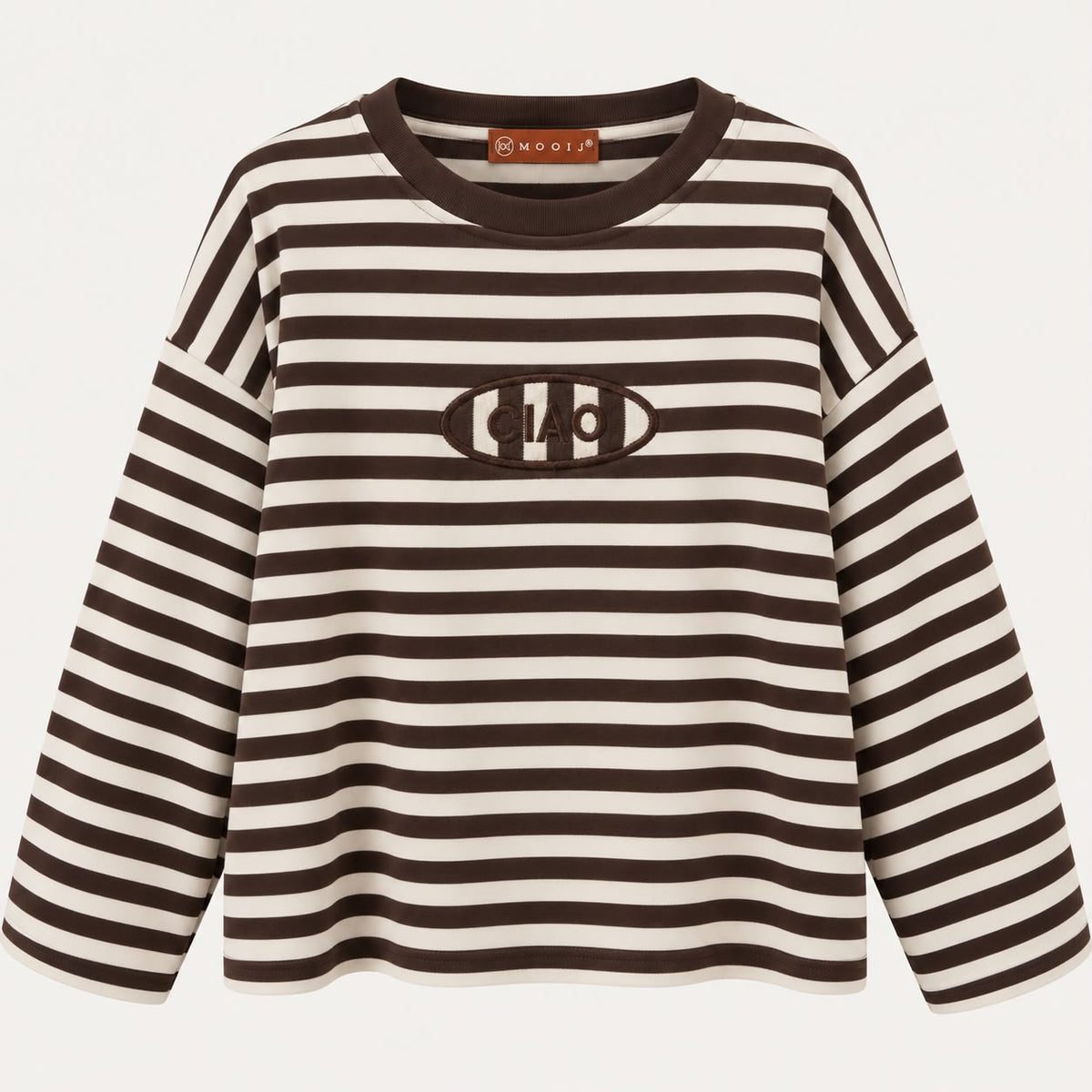 Oversized Striped Longsleeve Bruin