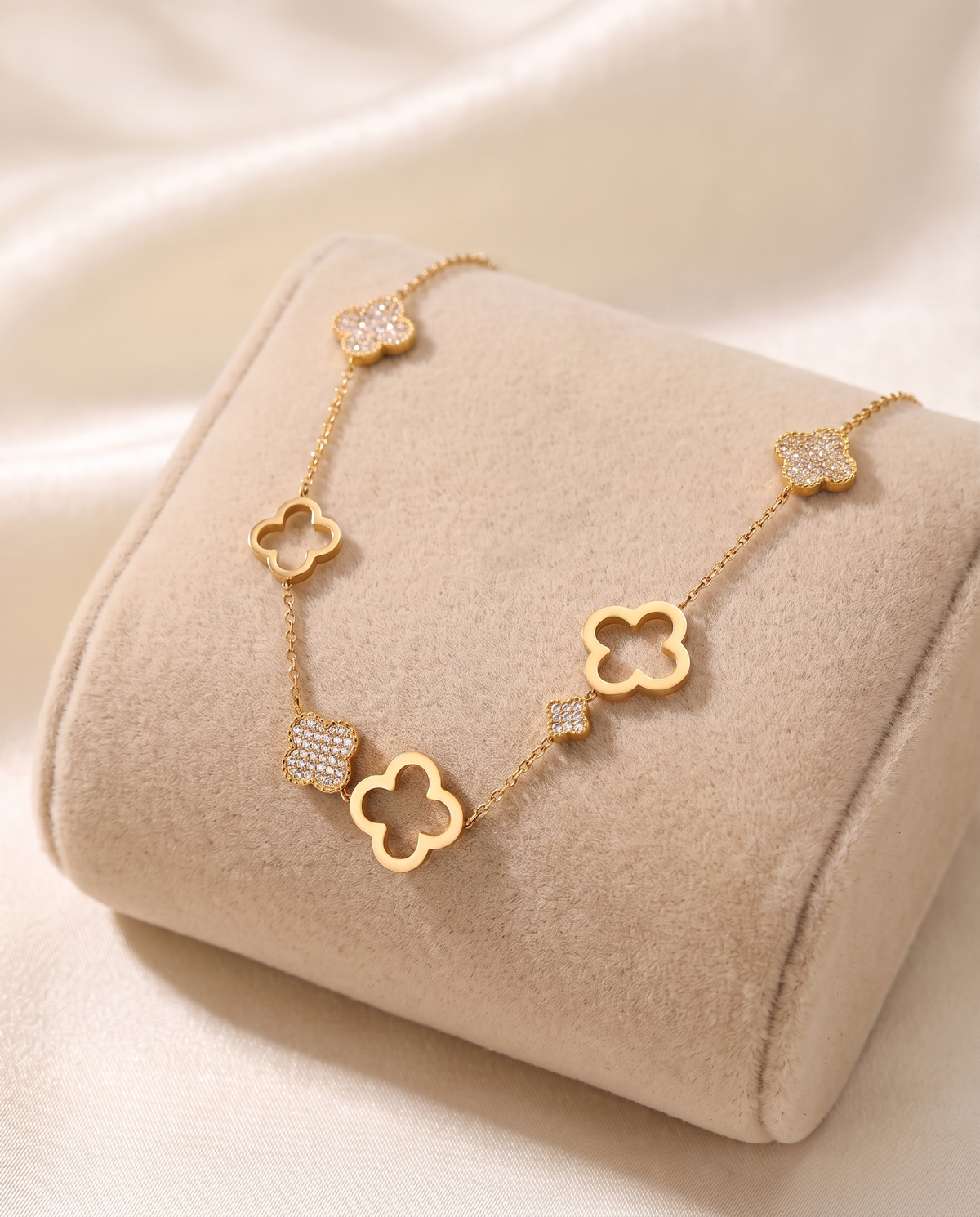 Clover Mix klaver ketting goud