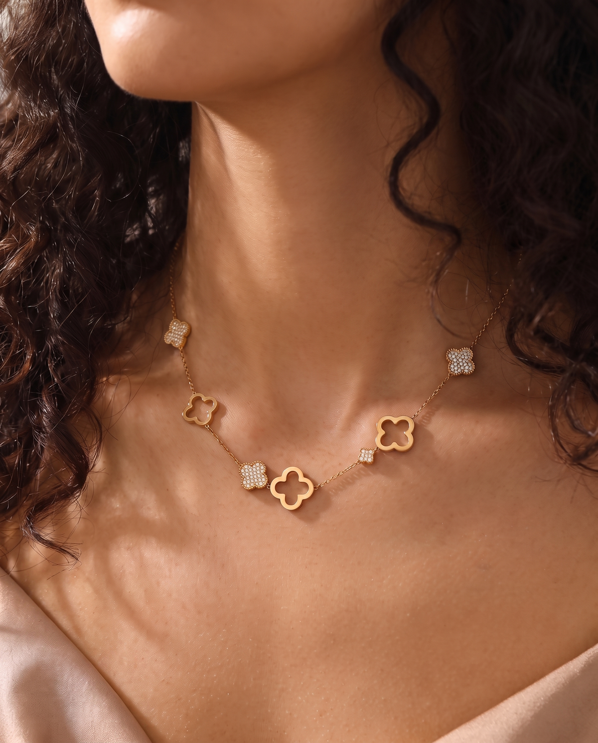Clover Mix klaver ketting goud