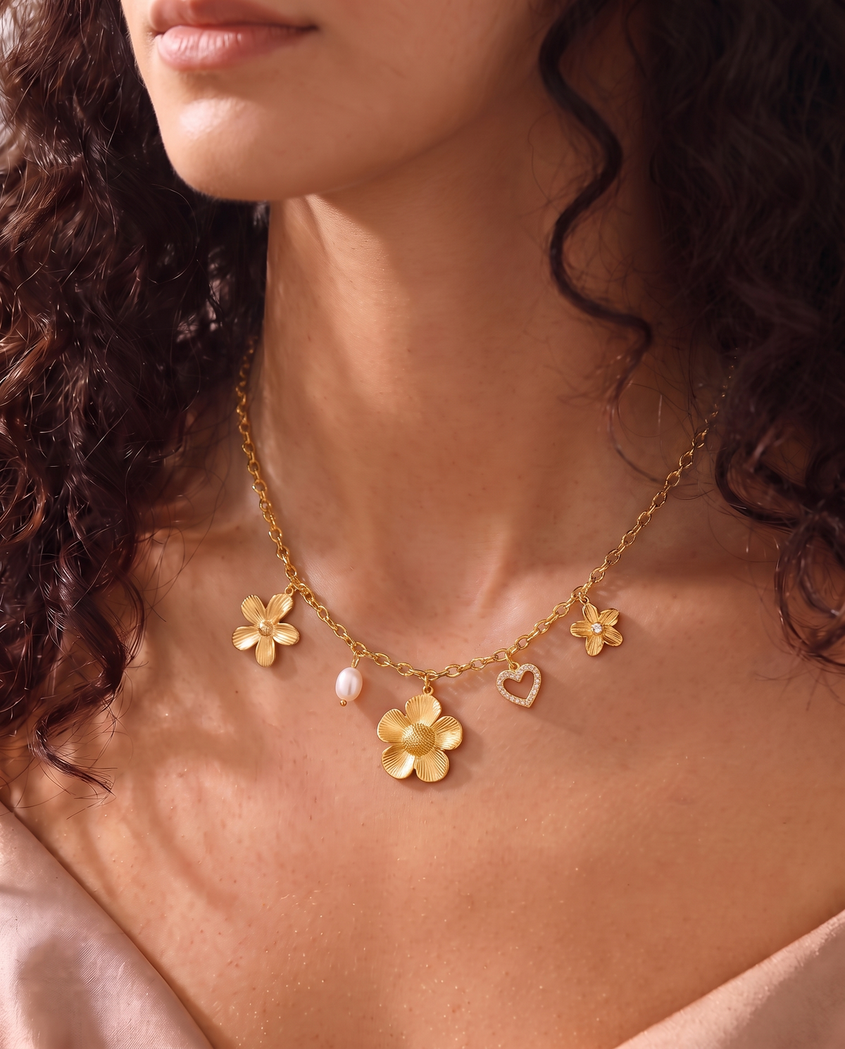 Flower Charm Ketting