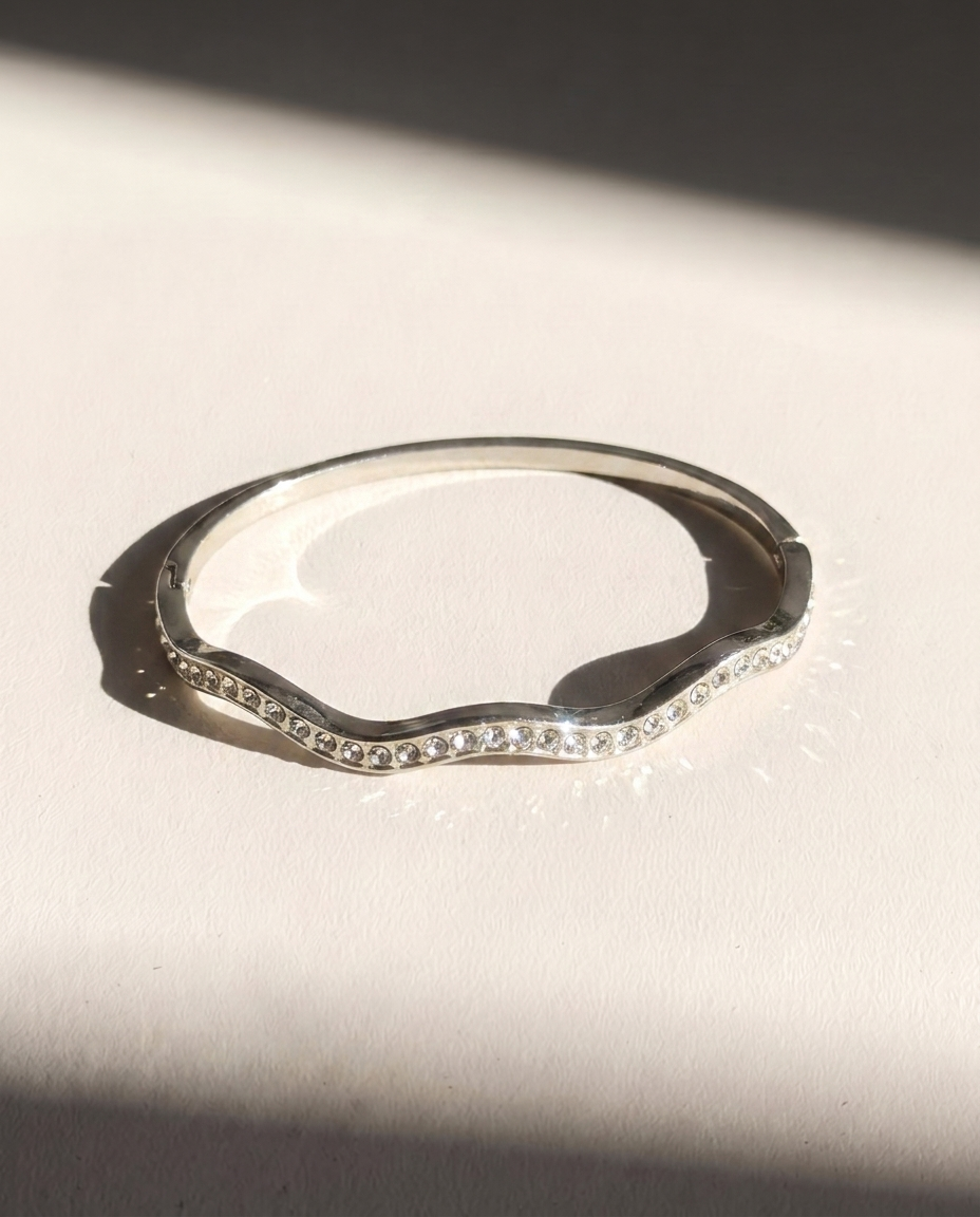 Wave kristal zilver armband